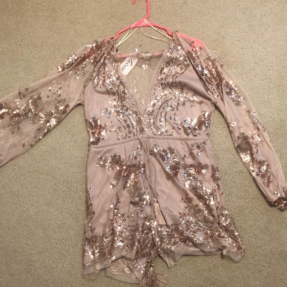 NWT Gold Romper - Picture 1 of 5